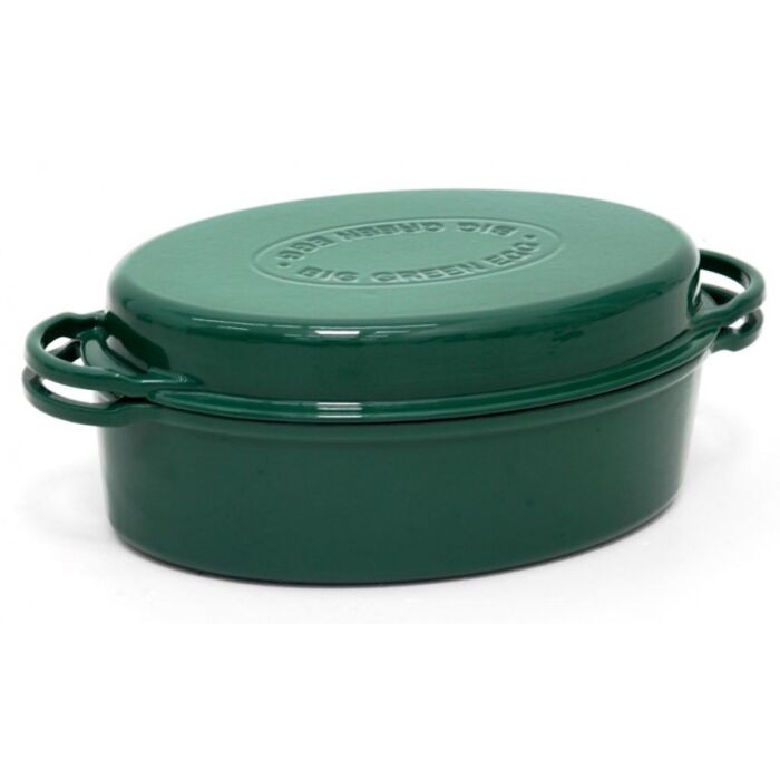 Big Green Egg Green Dutch Oven Ovaal 2XL, Xlarge, Large