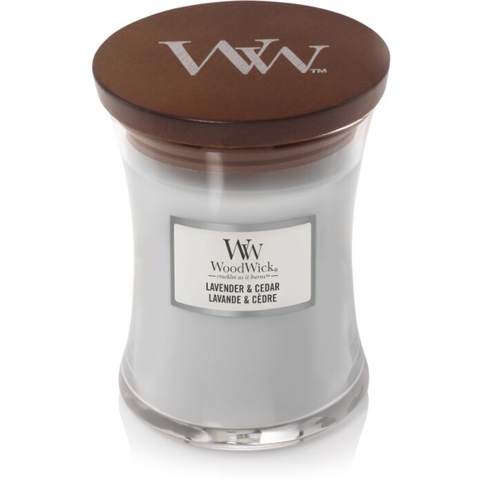 Lavender & Cedar medium Candle - WoodWick