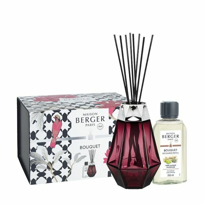 Parfumverspreider met sticks Prisme Grenat inclusief 200ml navulling - Lampe Berger