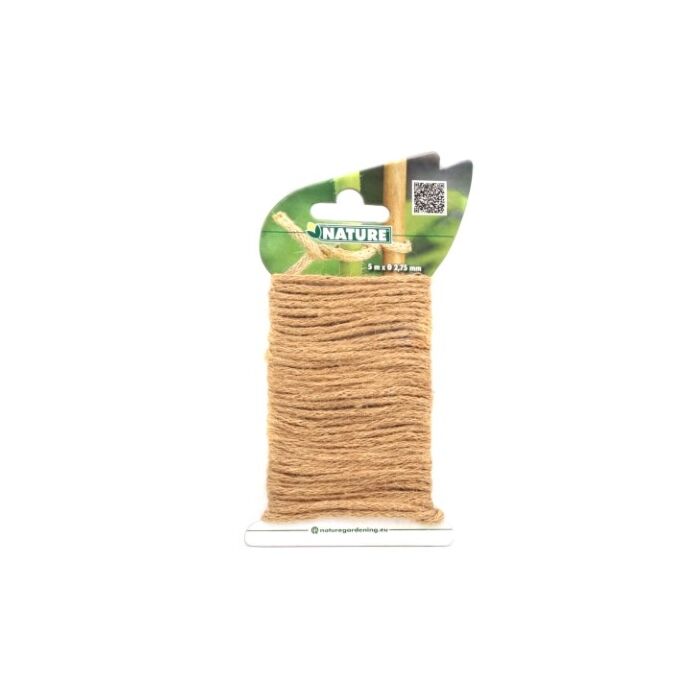 Jute bindtouw naturel met ijzeren kern Ø2,75mmx5m 27g