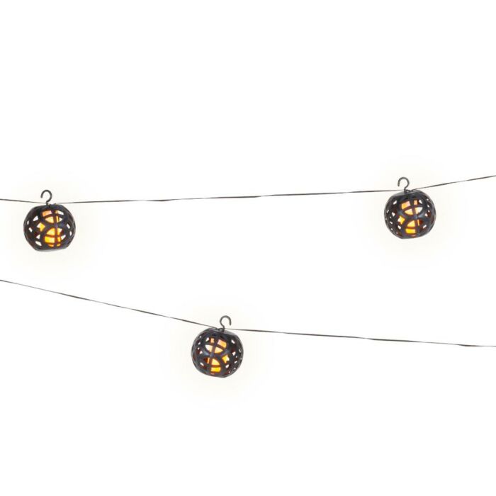 Solar stringlights plastic fire flame effect